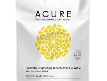 Acure Brightening Biocellulose Gel Mask Facial Treatment - 1ct Online Hot Sale