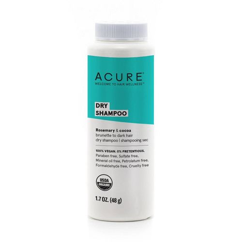 Acure Dry Shampoo - Brunette to Dark Hair | 100% Vegan | Certified Organic | Performance Driven Hair Care | Cocoa & Rosemary - Absorbs Oil & Removes Impurities Without Water | 1.7 Fl Oz (B01IKK31UC) Sale