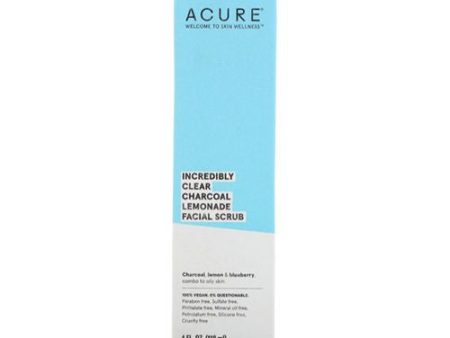 Acure Incredibly Clear Charcoal Lemonade Facial Scrub - 4 fl oz Fashion