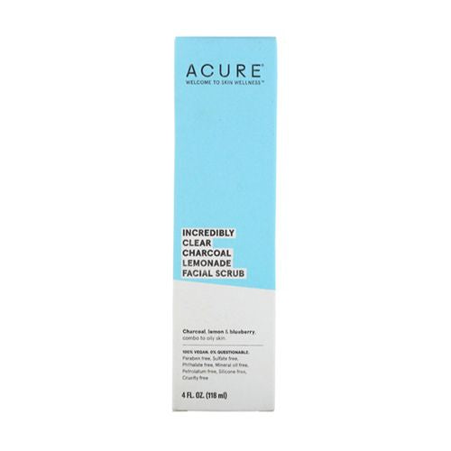 Acure Incredibly Clear Charcoal Lemonade Facial Scrub - 4 fl oz Fashion