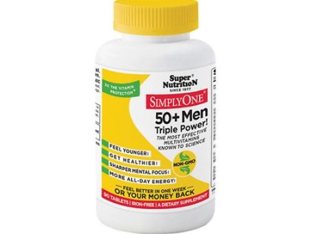 50+ Men’s Multivitamin by Super Nutrition - Vitamin & Mineral Blend with Supporting Herbs - Featuring Quercetin & Grape Seed Extract  Energy & Immune Support  Iron & Gluten Free  Non-GMO - 90 Tablets Cheap