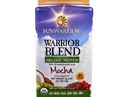 Warrior Blend (Plant-Based Organic Protein, Mocha Flavor) - 35.2 oz (1000 Grams) on Sale