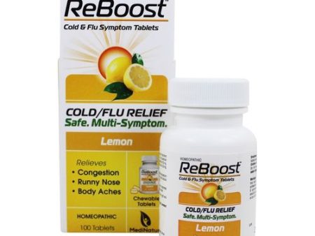 MediNatura ReBoost Cold Flu Relief Lemon 100 Chewable Tablets on Sale