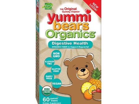 (Price each)Yummi Bears Organics - Fiber and Digestive Support - 60 Count For Sale