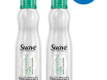 Suave Professionals Captivating Curls Whipped Cream Mousse  7 oz Supply