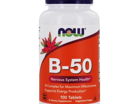 NOW Foods - Vitamin B-50 Nervous System Health - 100 Tablets Discount