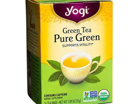 Yogi Pure Green Tea Bags, 16 count, 1.09 oz Supply