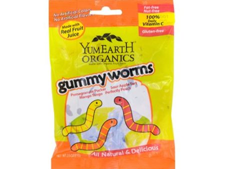 Yummy Earth Organic Worms   2.5 Oz For Sale