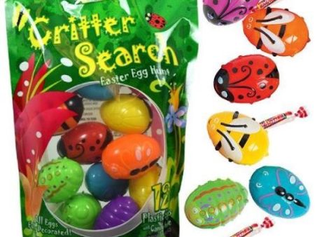 12 PLASTIC EGGS WITH CANDY INSIDE For Cheap