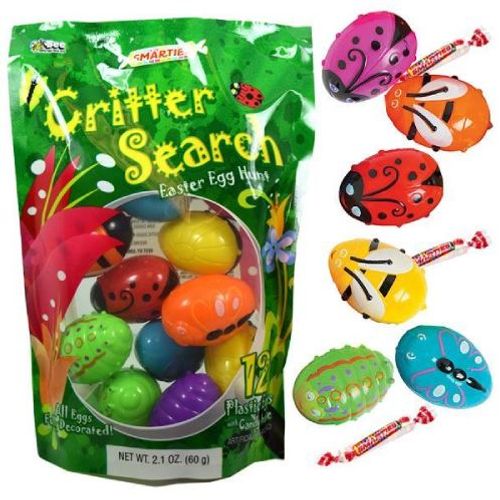 12 PLASTIC EGGS WITH CANDY INSIDE For Cheap