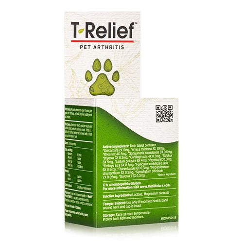 MediNatura T-Relief Pet Arthritis Pain and Stiffness Reliever  90 Tabs Fashion