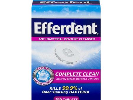 Efferdent Retainer & Denture Cleaner Tablets  Complete Clean   126 Count Sale