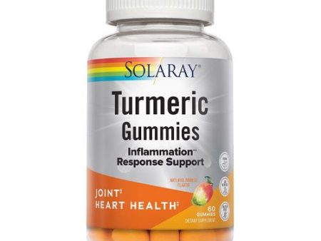 Solaray Turmeric Gummies w  Ginger | Healthy Heart & Inflammation Response Support | Vegan  Gluten Free | 30 Serv  60 Ct For Cheap