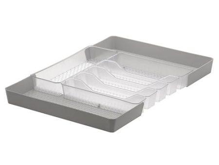 13x16  Hexa 6-Divider Expandable Silverware Tray (Expands up to 23.25 ) Clear - Spectrum Diversified  Online Sale