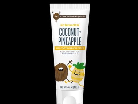 Schmidt s Naturally Flavored Kids Toothpaste Coconut + Pineapple 4.7 OZ Online now