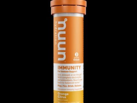 Nuun Immunity  Immune Support Electrolyte Drink Enhancer Orange Citrus Tablets  10 Count Tube Supply