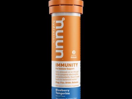 Nuun Immunity  Immune Support Electrolyte Drink Enhancer Blueberry Tangerine Tablets  10 Count Tube Discount