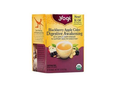 Yogi Tea Blackberry Apple Cider Digestive Awakening Tea Bags - 16ct Cheap