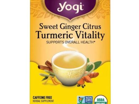 Yogi Sweet Ginger Citrus Turmeric Vitality Tea - 16ct Cheap