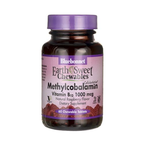 Bluebonnet Nutrition - EarthSweet Chewables Methylcobalamin Natural Raspberry 1000 mcg. - 60 Chewable Tablets For Sale