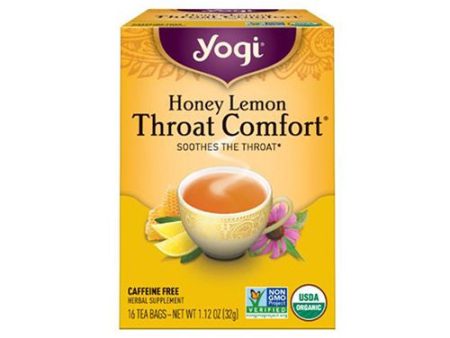 Yogi Tea, Honey Lemon Throat Comfort Tea, Tea Bags, 16 Ct, 1.12 OZ Discount