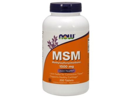 NOW Supplements  MSM (Methylsulfonylmethane) 1 500 mg  Supports Healthy Cartilage*  Joint Health*  200 Tablets on Sale