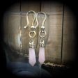 Rose quartz gauged earrings Online Sale