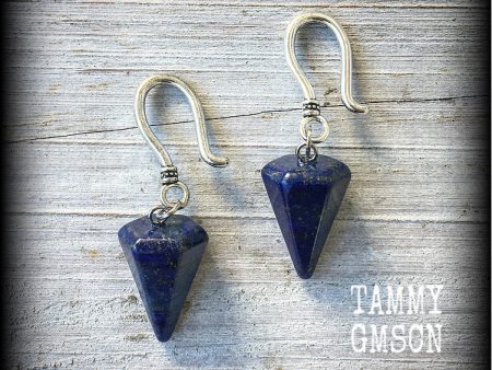 Lapis Lazuli earrings-Gemstone earrings For Cheap