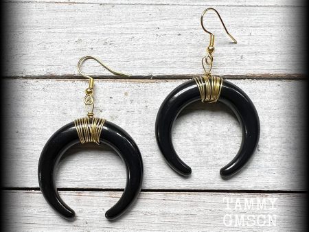 Artemis earrings-Black moon earrings Online