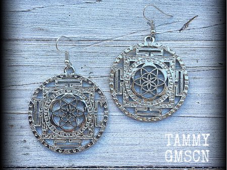 Flower of Life earrings-Chakra earrings Online now