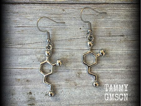 Dopamine molecule earrings For Cheap