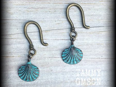 Shell earrings-Patina earrings on Sale