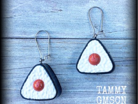 Sushi earrings-Onigiri earrings Cheap