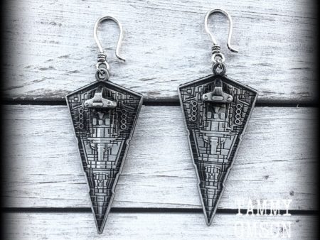 Star Wars earrings-Imperial Star Destroyer-Ear hangers Online Hot Sale