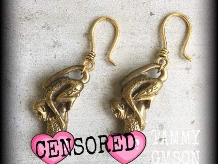 Monkey dick earrings-Luck earrings Fashion