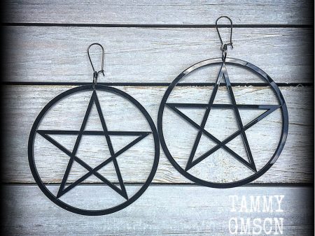 Oversized pentagram earrings For Cheap