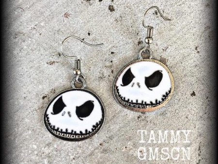 Jack Skellington earrings-NMBC earrings-Halloween earrings For Discount