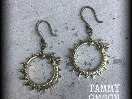 Ouroboros earrings-Dragon earrings For Discount